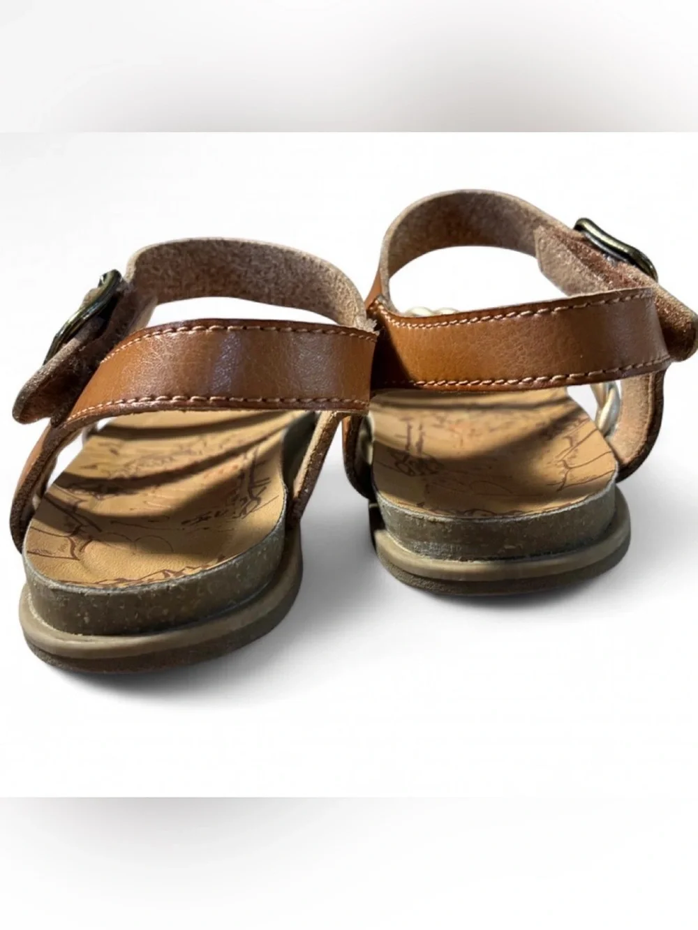 Girls Brown Braided Strappy Blowfish Sandal Size 11